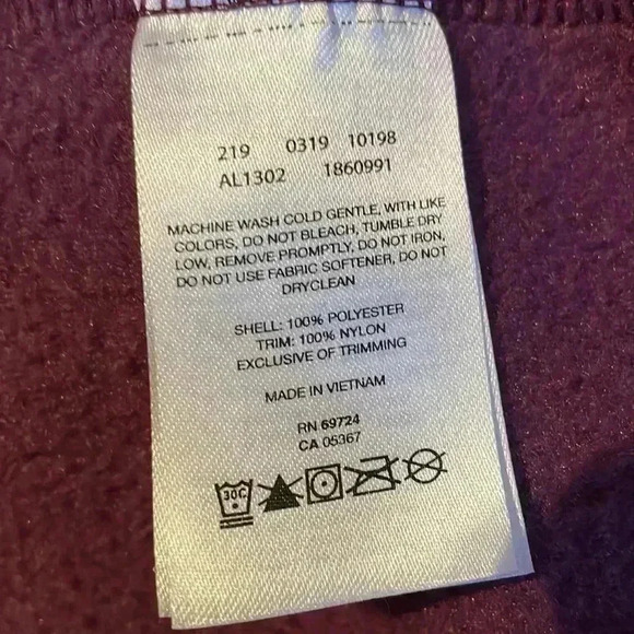 Columbia Fleece Pullover Purple Maroon Women's Medium - Picture 11 of 12